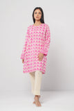 Women's Lawn Kurta: Hot Pink & Teal Green