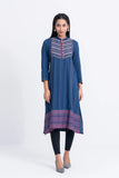 Women's Ethnic Kurta : Blue Depth Printed & Chocolate Truffle Printed