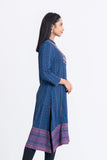 Women's Ethnic Kurta : Blue Depth Printed & Chocolate Truffle Printed