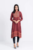 Women's Ethnic Kurta : Blue Depth Printed & Chocolate Truffle Printed