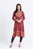 Women's Ethnic Kurta : Blue Depth Printed & Chocolate Truffle Printed