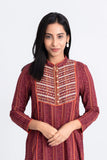 Women's Ethnic Kurta : Blue Depth Printed & Chocolate Truffle Printed