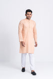 Men's Panjabi: Opt White, Water Leaf & Brandy