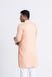 Men's Panjabi: Opt White, Water Leaf & Brandy