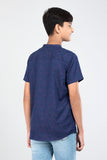 Junior Boy's Shirt (10-14 Years): Blue Purple & Blue Green