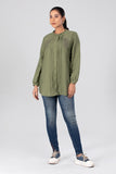 Women's Casual Shirt : Orange & Olive