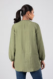 Women's Casual Shirt : Orange & Olive