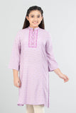 Junior Girls Ethnic Top (10-14 Years) : Almond Buff & Lilac Breeze