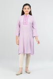 Junior Girls Ethnic Top (10-14 Years) : Almond Buff & Lilac Breeze