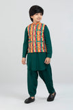 Prince Kurta Set (4-15 Years): Tile Green