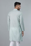 Men's Panjabi: Opt White, Water Leaf & Brandy