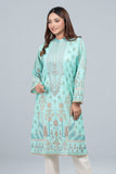 Women's Lawn Kurta -  Off White & Aqua Green