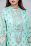 Women's Lawn Kurta -  Off White & Aqua Green