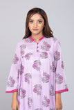 Women's Ethnic Kurta : Ashes of Roses Printed & Lilac Breeze Printed