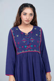 Women Ethnic Kurti : Blue Depth & Chilli Pepper