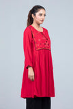 Women Ethnic Kurti : Blue Depth & Chilli Pepper