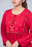 Women Ethnic Kurti : Blue Depth & Chilli Pepper