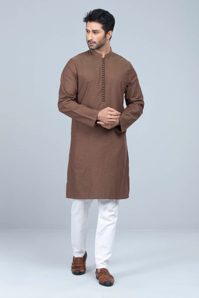 Men's Panjabi ( Slim Fit) : Espresso