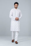 Men's Panjabi : Citrine White & Jet Black