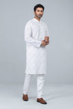 Men's Panjabi : Citrine White & Jet Black