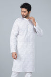 Men's Panjabi : Citrine White & Jet Black