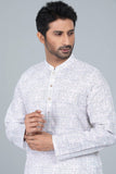 Men's Panjabi : Citrine White & Jet Black