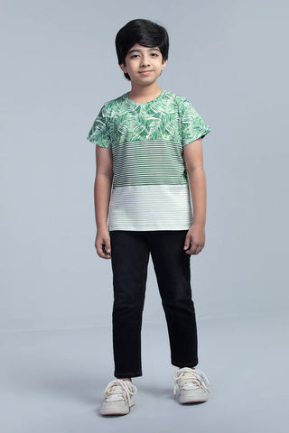 Prince T-Shirt (2-8 Years) : Green Leaf