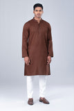 Men's Panjabi : White, Chocolate & Black