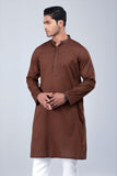 Men's Panjabi : White, Chocolate & Black