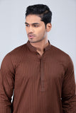 Men's Panjabi : White, Chocolate & Black