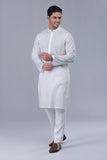 Men's Panjabi : White, Chocolate & Black