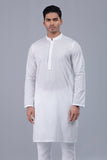 Men's Panjabi : White, Chocolate & Black