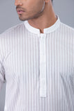 Men's Panjabi : White, Chocolate & Black