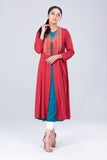 Women's ethnic kurta: Chilli pepper printed & ranite grey printed