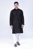 Men's Panjabi : White, Chocolate & Black