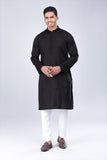 Men's Panjabi : White, Chocolate & Black