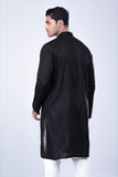 Men's Panjabi : White, Chocolate & Black