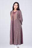 Women's ethnic kurta: Chilli pepper printed & ranite grey printed