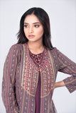 Women's ethnic kurta: Chilli pepper printed & ranite grey printed