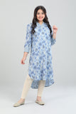 Junior Girls Ethnic Tops (10-14 Years) : Winter White Printed & Placid Blue Printed