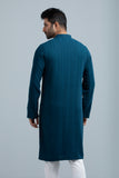 Men's Panjabi : Teal & Wood Smoke