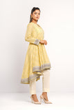 Women's Lawn Kurta : Sunny Lime & Off White