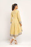 Women's Lawn Kurta : Sunny Lime & Off White