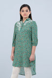 Junior Girls Ethnic Frock (10-14 Years): Red Printed & Green Printed