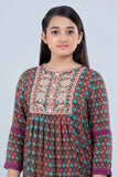 Junior Girls Ethnic Top (10-14 Years) : Purple Printed & Black Printed