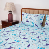 Kinds Bedsheet-Icy Whales (King Size)