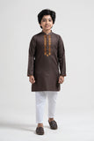 Boy's Panjabi : Taupe (0-15 Years)