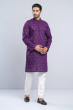 Men's Panjabi : Lt Olive & Dk Purple