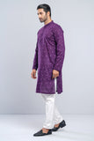 Men's Panjabi : Lt Olive & Dk Purple