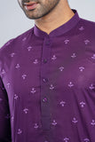 Men's Panjabi : Lt Olive & Dk Purple